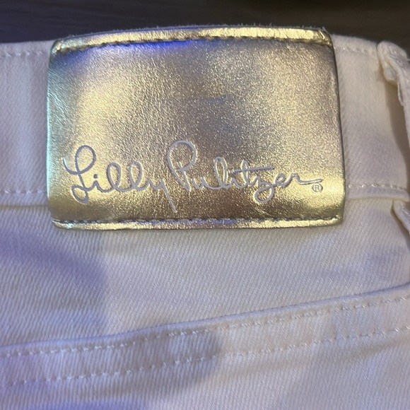 Lilly Pulitzer white skinny jeans. Size 10. Like new. - Picture 5 of 5
